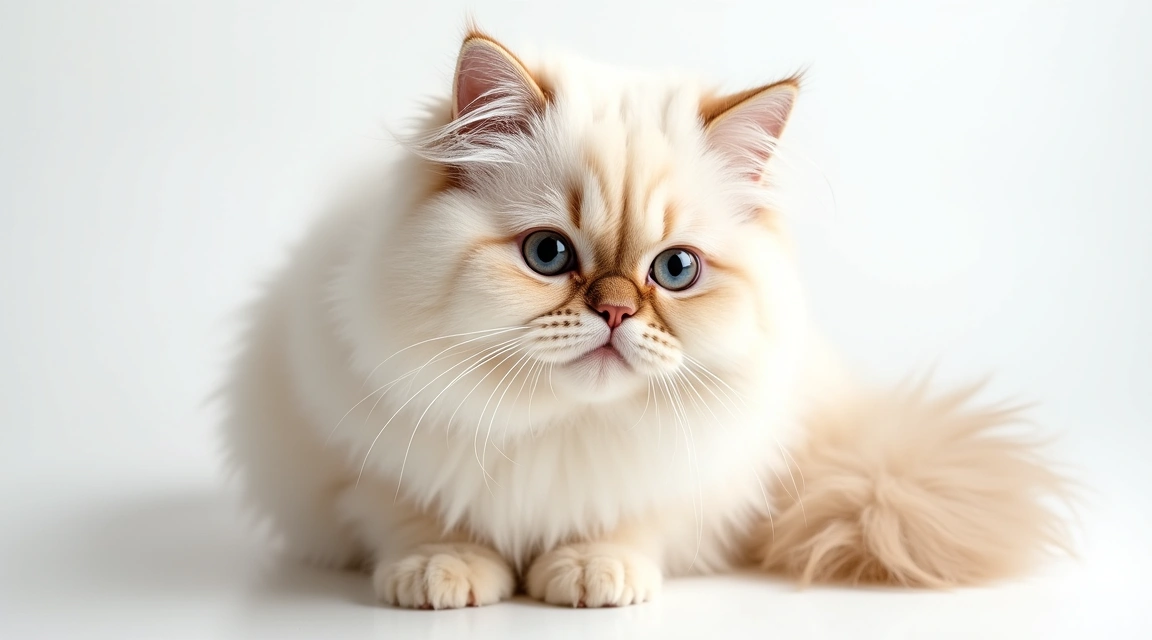 persian cat bathing