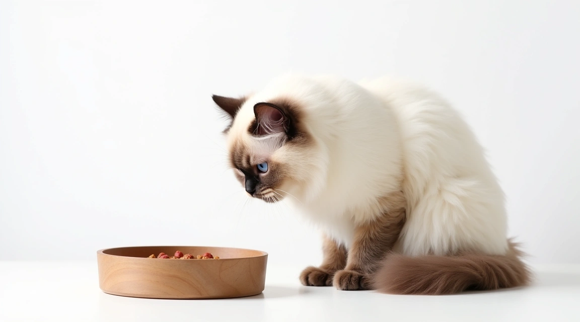 persian cat feeding supporting image 1