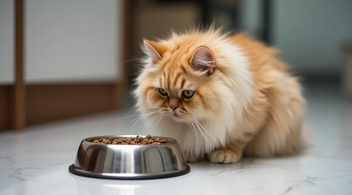 persian cat feeding supporting image 2