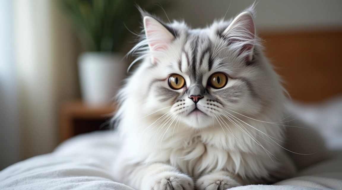 silver persian cat